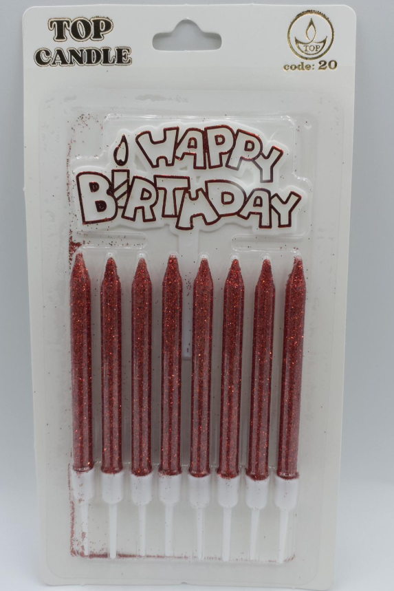 Kırmızı Doğum Günü Mumu 12 Li Kod: 20